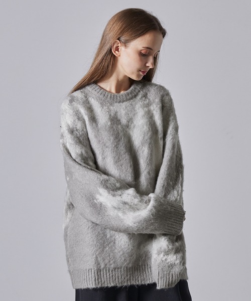 【CLEL】Mohair Blend Shaggy Design Knit/モヘアブレンド シャギーデザインニット（ニット/セーター）｜CLEL（クレイル）