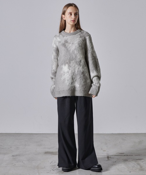 【CLEL】Mohair Blend Shaggy Design Knit/モヘアブレンド シャギーデザインニット（ニット/セーター）｜CLEL（クレイル）