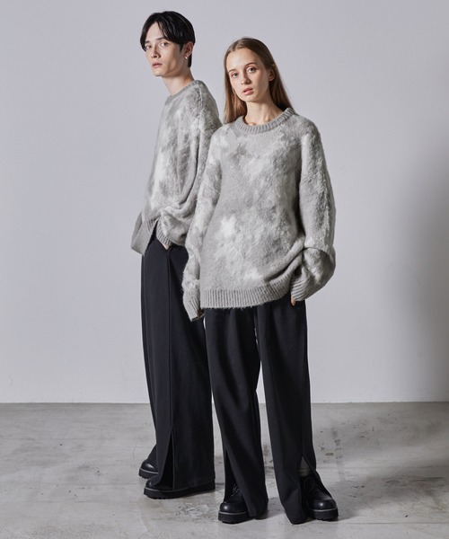 【CLEL】Mohair Blend Shaggy Design Knit/モヘアブレンド シャギーデザインニット（ニット/セーター）｜CLEL（クレイル）