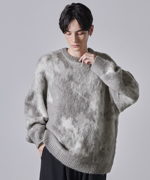 【CLEL】Mohair Blend Shaggy Design Knit/モヘアブレンド シャギーデザインニット（ニット/セーター）｜CLEL（クレイル）