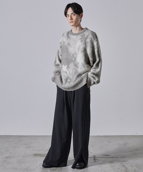 【CLEL】Mohair Blend Shaggy Design Knit/モヘアブレンド シャギーデザインニット（ニット/セーター）｜CLEL（クレイル）
