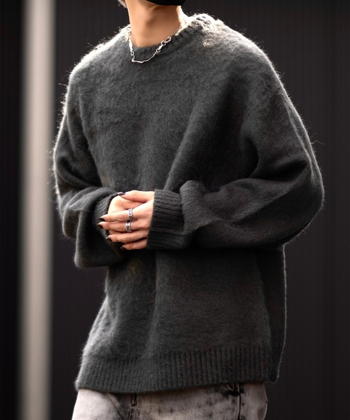 【CLEL】Mohair Blend Shaggy Design Knit/モヘアブレンド シャギーデザインニット（ニット/セーター）｜CLEL（クレイル）