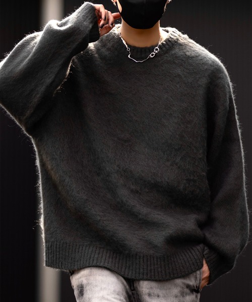 【CLEL】Mohair Blend Shaggy Design Knit/モヘアブレンド シャギーデザインニット（ニット/セーター）｜CLEL（クレイル）