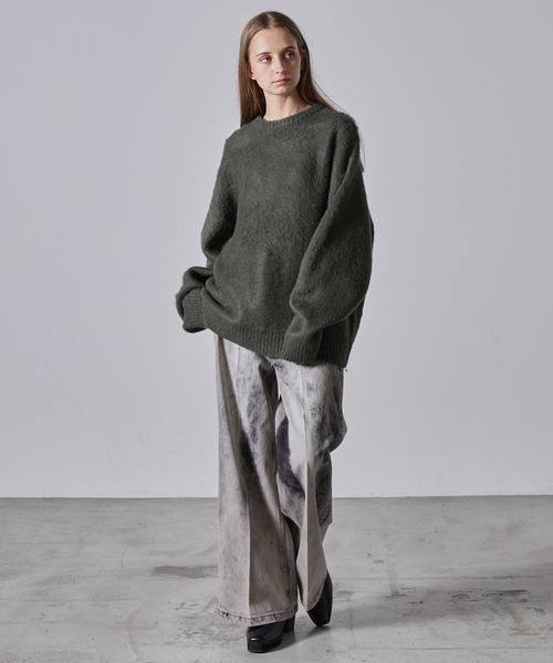 【CLEL】Mohair Blend Shaggy Design Knit/モヘアブレンド シャギーデザインニット（ニット/セーター）｜CLEL（クレイル）