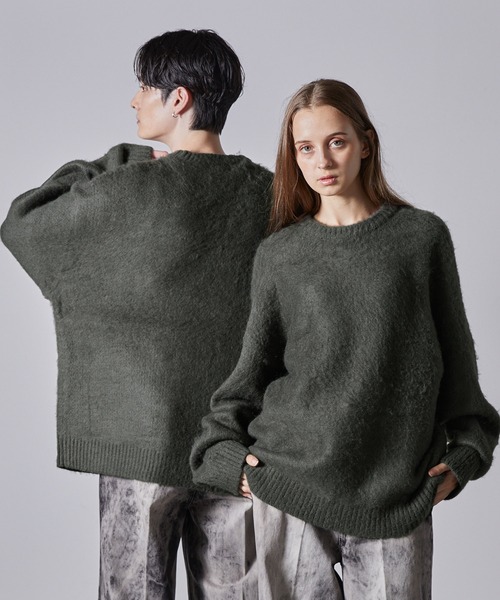 【CLEL】Mohair Blend Shaggy Design Knit/モヘアブレンド シャギーデザインニット（ニット/セーター）｜CLEL（クレイル）