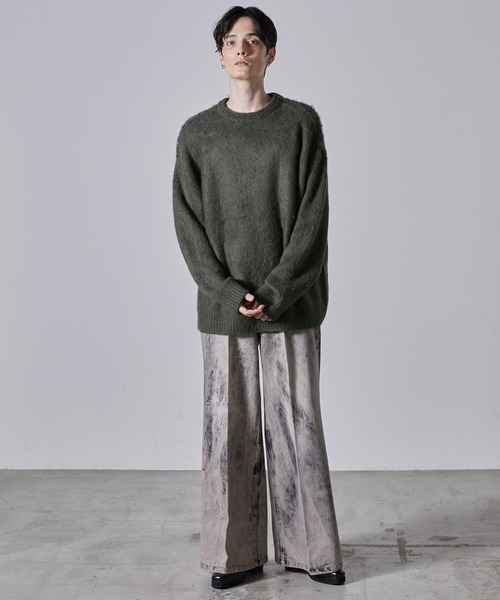 【CLEL】Mohair Blend Shaggy Design Knit/モヘアブレンド シャギーデザインニット（ニット/セーター）｜CLEL（クレイル）