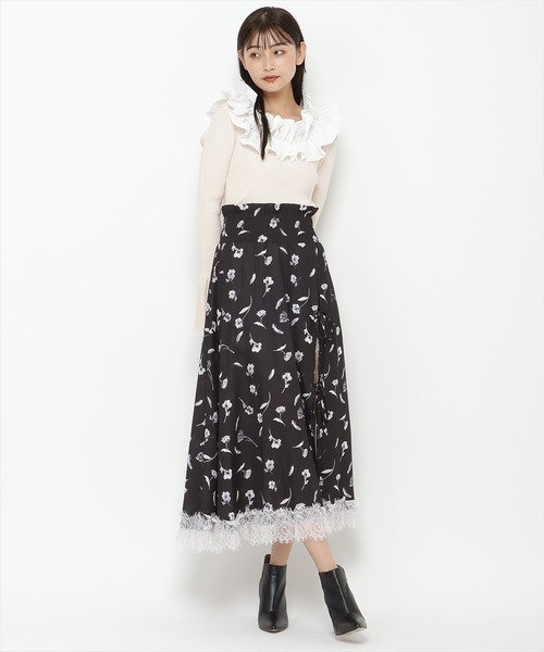 REDYAZEL（レディアゼル）の「フリルドッキングリブニット（ニット/セーター・レディース・ブラック/ブルー/ピンク・FREE）」の6枚目の写真