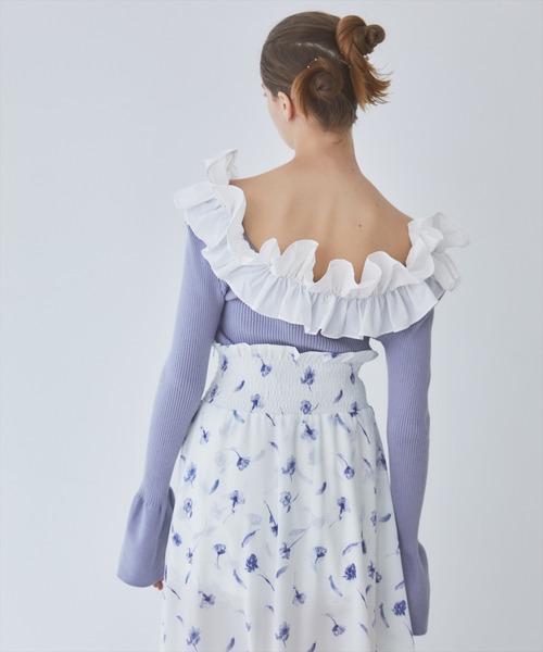 REDYAZEL（レディアゼル）の「フリルドッキングリブニット（ニット/セーター・レディース・ブラック/ブルー/ピンク・FREE）」の20枚目の写真