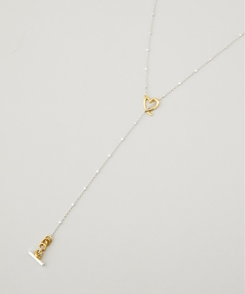 LAPUIS(ラピュイ)の「LAPUIS(ラピュイ)Line Coil Heart necklace A(ネックレス・レディース・マルチ/ゴールド・FREE)」の5枚目の写真