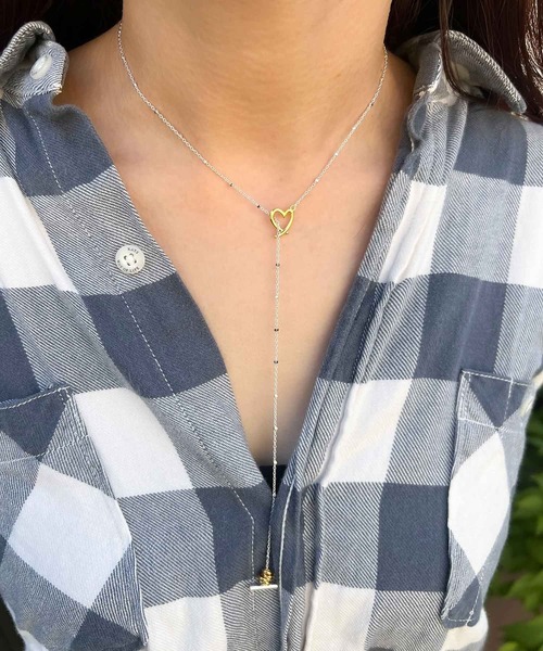 LAPUIS(ラピュイ)の「LAPUIS(ラピュイ)Line Coil Heart necklace A(ネックレス・レディース・マルチ/ゴールド・FREE)」の12枚目の写真