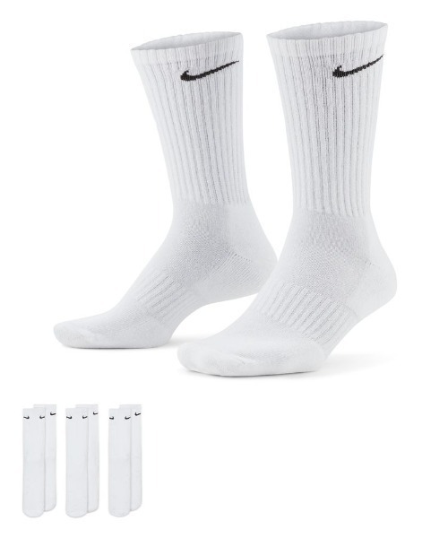 NIKE（ナイキ）の「【NIKE】ナイキ エブリデイ クッションド トレーニング クルー ソックス(3足)（ソックス/靴下・レディース・ブラック/ホワイト・M/S）」の2枚目の写真