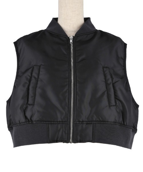 coca（coca）（コカ）の「MA-1ノースリーブジャケット（MA-1・レディース・ブラック/カーキ・ONE SIZE）」の16枚目の写真