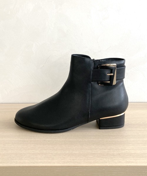 WA ORiental TRaffic（ダブルエーオリエンタルトラフィック）の「バックルベルトショートブーツ 42402（ブーツ・レディース・ベージュ/ブラック/ブラウン・LL/L/M/S/SS/3L）」の11枚目の写真