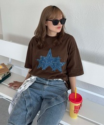 デニムスターアップリケT