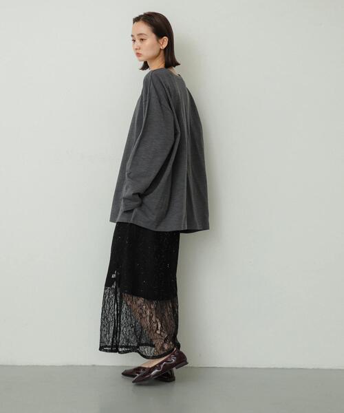 SENSE OF PLACE by URBAN RESEARCH（センスオブプレイスバイアーバンリサーチ）の「シアーボーダールーズトップ（Tシャツ/カットソー・レディース・ブラウン系その他/ホワイト系その他/グレー系その他・ONE）」の17枚目の写真