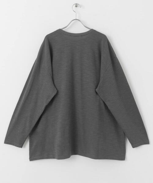 SENSE OF PLACE by URBAN RESEARCH（センスオブプレイスバイアーバンリサーチ）の「シアーボーダールーズトップ（Tシャツ/カットソー・レディース・ブラウン系その他/ホワイト系その他/グレー系その他・ONE）」の22枚目の写真