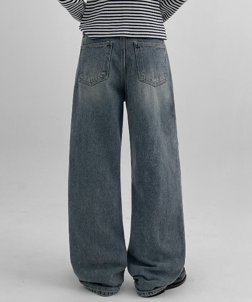 BLACKUP（ブラックアップ）の「[B-DENIM] ESSENTIAL WIDE 029（デニムパンツ・レディース・ブラック/ブルー・LARGE/SMALL/MEDIUM）」の18枚目の写真