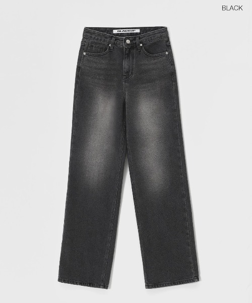 BLACKUP（ブラックアップ）の「[B-DENIM] ESSENTIAL WIDE 029（デニムパンツ・レディース・ブラック/ブルー・LARGE/SMALL/MEDIUM）」の22枚目の写真
