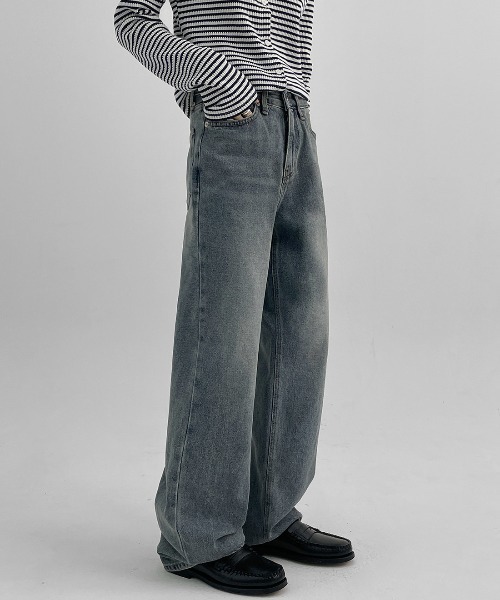 BLACKUP（ブラックアップ）の「[B-DENIM] ESSENTIAL WIDE 029（デニムパンツ・レディース・ブラック/ブルー・LARGE/SMALL/MEDIUM）」の16枚目の写真