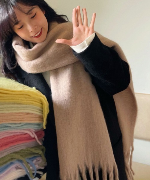 REBALANCE（リバランス）の「ボリュームフリンジマフラー（マフラー・レディース・K/J/I/H/A/G/F/E/D/C/B/L・ONE SIZE）」の3枚目の写真