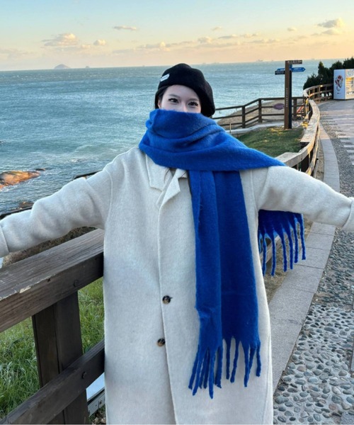 REBALANCE（リバランス）の「ボリュームフリンジマフラー（マフラー・レディース・K/J/I/H/A/G/F/E/D/C/B/L・ONE SIZE）」の6枚目の写真