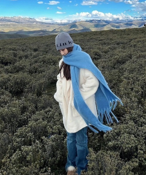 REBALANCE（リバランス）の「ボリュームフリンジマフラー（マフラー・レディース・K/J/I/H/A/G/F/E/D/C/B/L・ONE SIZE）」の10枚目の写真