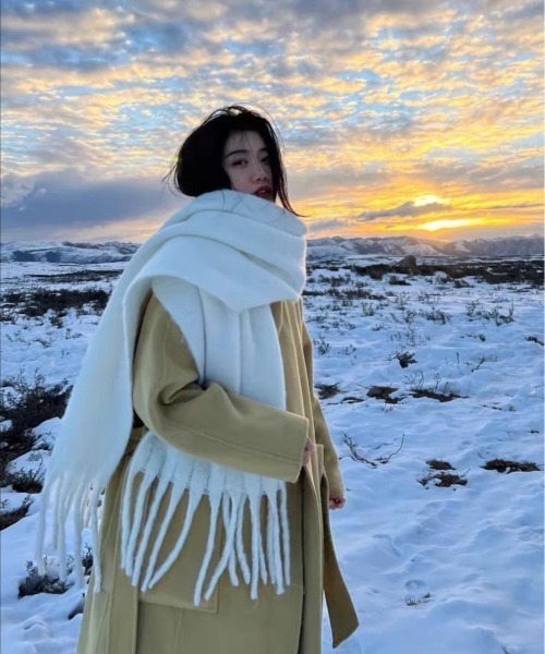 REBALANCE（リバランス）の「ボリュームフリンジマフラー（マフラー・レディース・K/J/I/H/A/G/F/E/D/C/B/L・ONE SIZE）」の13枚目の写真