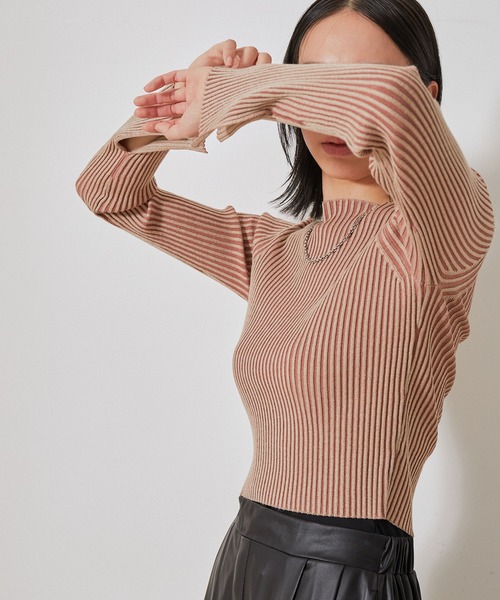 NERGY（ナージー）の「【Skin Protect】近赤外線＆UV＆静電気防止 リブニットプルオーバー（ニット/セーター・レディース・ベージュ/スミクロ/グレー・FREE）」の14枚目の写真