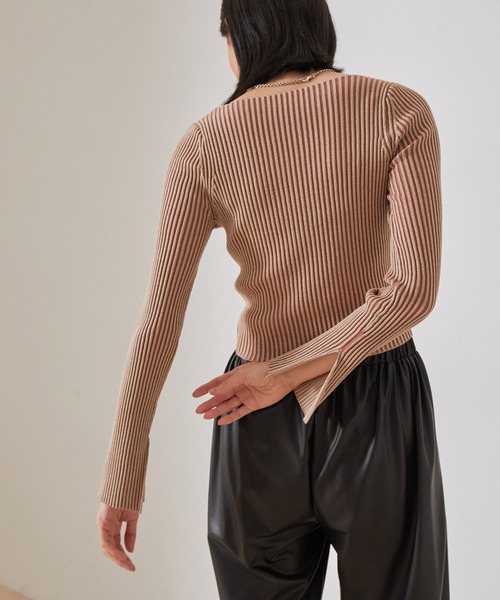 NERGY（ナージー）の「【Skin Protect】近赤外線＆UV＆静電気防止 リブニットプルオーバー（ニット/セーター・レディース・ベージュ/スミクロ/グレー・FREE）」の15枚目の写真