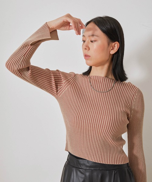 NERGY（ナージー）の「【Skin Protect】近赤外線＆UV＆静電気防止 リブニットプルオーバー（ニット/セーター・レディース・ベージュ/スミクロ/グレー・FREE）」の19枚目の写真