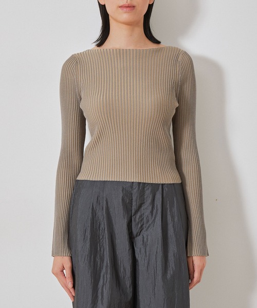 NERGY（ナージー）の「【Skin Protect】近赤外線＆UV＆静電気防止 リブニットプルオーバー（ニット/セーター・レディース・ベージュ/スミクロ/グレー・FREE）」の21枚目の写真
