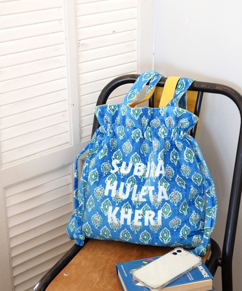 BAYFLOW（ベイフロー）の「[秋冬素材!]【ASANTE SANA】ベロアトート（トートバッグ・レディース・ライトブルー/イエロー/ホワイト/ピンク・00）」の8枚目の写真