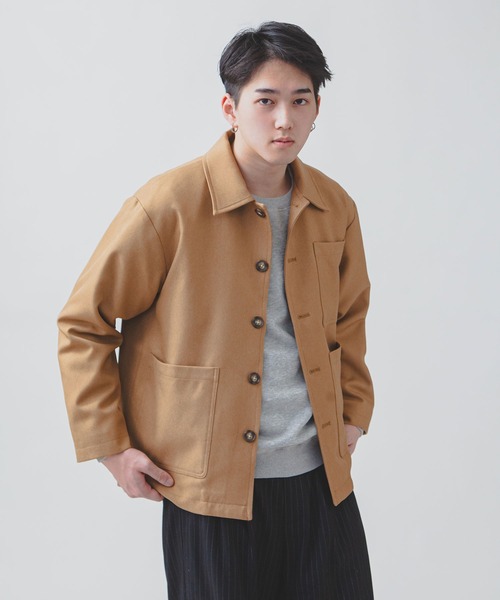 ZIP FIVE -White Line-(ジップファイブホワイトライン)の「【White Line】 カルゼ コンパクト ジャケット(その他アウター・メンズ・ベージュ/ネイビー/ブラック・X-LARGE/LARGE/MEDIUM)」の2枚目の写真