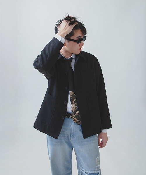 ZIP FIVE -White Line-(ジップファイブホワイトライン)の「【White Line】 カルゼ コンパクト ジャケット(その他アウター・メンズ・ベージュ/ネイビー/ブラック・X-LARGE/LARGE/MEDIUM)」の18枚目の写真