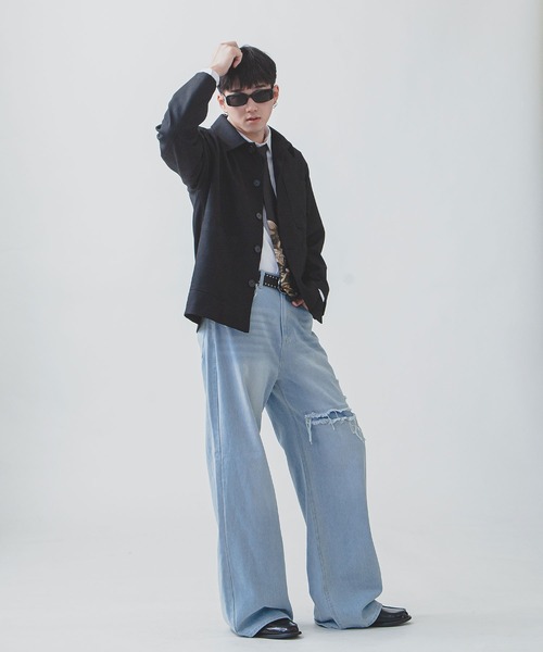 ZIP FIVE -White Line-(ジップファイブホワイトライン)の「【White Line】 カルゼ コンパクト ジャケット(その他アウター・メンズ・ベージュ/ネイビー/ブラック・X-LARGE/LARGE/MEDIUM)」の20枚目の写真