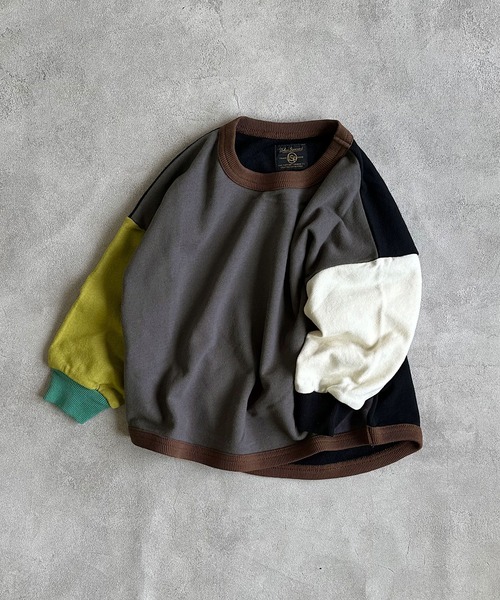 Life Support Products（ライフサポートプロダクツ）の「スウェートﾞ裏毛裾ラウンドトレーナー（スウェット・キッズ・キナリ/チャコール/グリーン/オフホワイト/杢グレー/ブラック・100/110/120/130/140/150/80/90/95）」の5枚目の写真