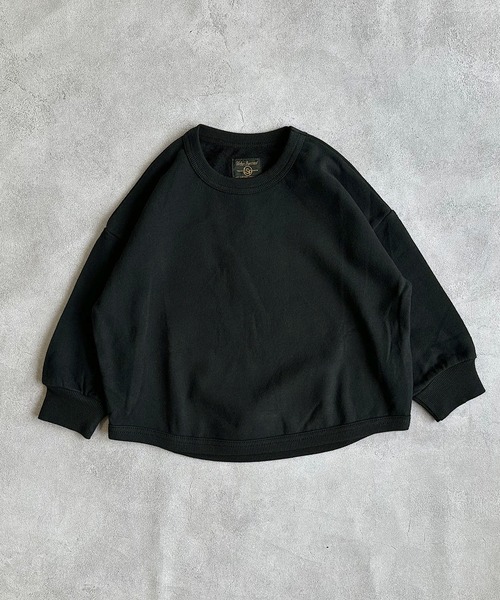 Life Support Products（ライフサポートプロダクツ）の「スウェートﾞ裏毛裾ラウンドトレーナー（スウェット・キッズ・キナリ/チャコール/グリーン/オフホワイト/杢グレー/ブラック・100/110/120/130/140/150/80/90/95）」の3枚目の写真