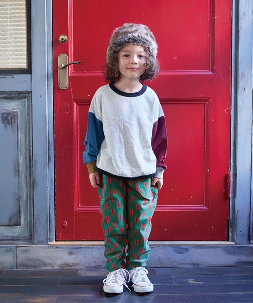 Life Support Products（ライフサポートプロダクツ）の「スウェートﾞ裏毛裾ラウンドトレーナー（スウェット・キッズ・キナリ/チャコール/グリーン/オフホワイト/杢グレー/ブラック・100/110/120/130/140/150/80/90/95）」の15枚目の写真