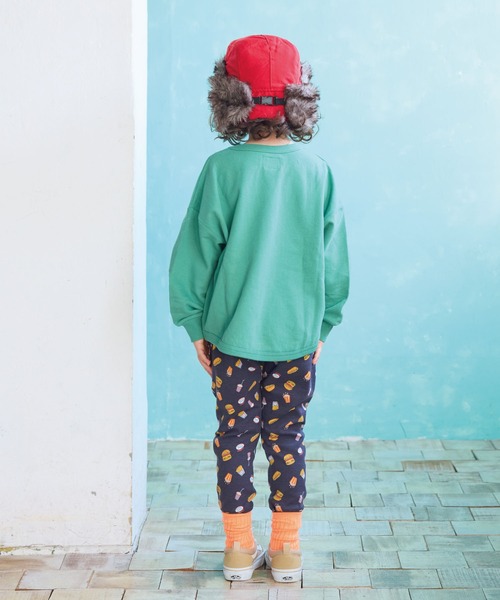 Life Support Products（ライフサポートプロダクツ）の「スウェートﾞ裏毛裾ラウンドトレーナー（スウェット・キッズ・キナリ/チャコール/グリーン/オフホワイト/杢グレー/ブラック・100/110/120/130/140/150/80/90/95）」の14枚目の写真