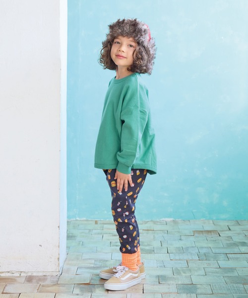 Life Support Products（ライフサポートプロダクツ）の「スウェートﾞ裏毛裾ラウンドトレーナー（スウェット・キッズ・キナリ/チャコール/グリーン/オフホワイト/杢グレー/ブラック・100/110/120/130/140/150/80/90/95）」の12枚目の写真