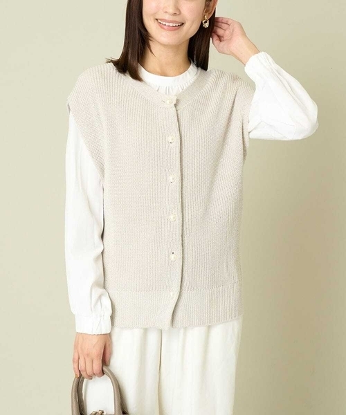 a.v.v(アーヴェヴェ)の「【2SET】ラメニットベスト×ブラウスセット(ニット/セーター・レディース・ブラック/ブルー/グレー系その他・36/42/34/40/38)」の3枚目の写真