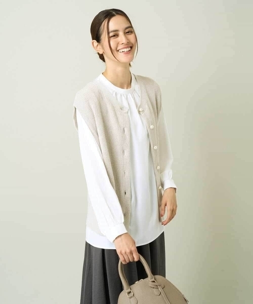a.v.v(アーヴェヴェ)の「【2SET】ラメニットベスト×ブラウスセット(ニット/セーター・レディース・ブラック/ブルー/グレー系その他・36/42/34/40/38)」の20枚目の写真