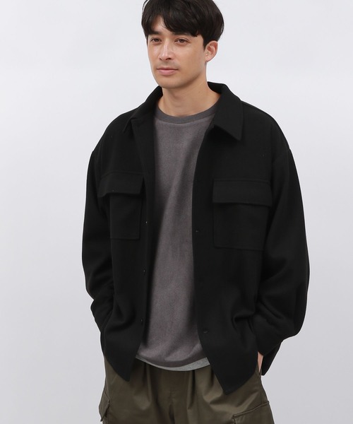 LAKOLE（ラコレ）の「ウーリーテックCPOシャツジャケット / 116725（ブルゾン・メンズ・ブラック/オフホワイト/ブラウン/グリーン・MEDIUM/LARGE/X-LARGE）」の16枚目の写真