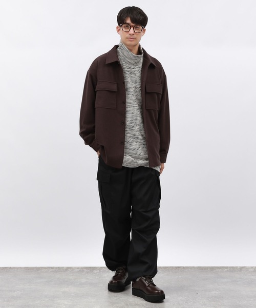 LAKOLE（ラコレ）の「ウーリーテックCPOシャツジャケット / 116725（ブルゾン・メンズ・ブラック/オフホワイト/ブラウン/グリーン・MEDIUM/LARGE/X-LARGE）」の17枚目の写真