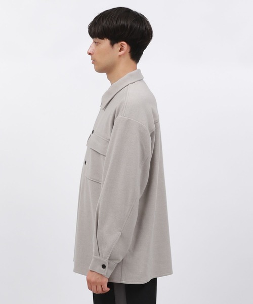 LAKOLE（ラコレ）の「ウーリーテックCPOシャツジャケット / 116725（ブルゾン・メンズ・ブラック/オフホワイト/ブラウン/グリーン・MEDIUM/LARGE/X-LARGE）」の10枚目の写真