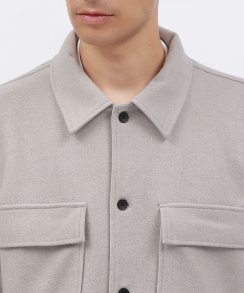 LAKOLE（ラコレ）の「ウーリーテックCPOシャツジャケット / 116725（ブルゾン・メンズ・ブラック/オフホワイト/ブラウン/グリーン・MEDIUM/LARGE/X-LARGE）」の13枚目の写真