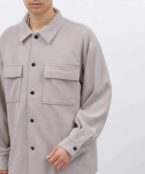 LAKOLE（ラコレ）の「ウーリーテックCPOシャツジャケット / 116725（ブルゾン・メンズ・ブラック/オフホワイト/ブラウン/グリーン・MEDIUM/LARGE/X-LARGE）」の14枚目の写真