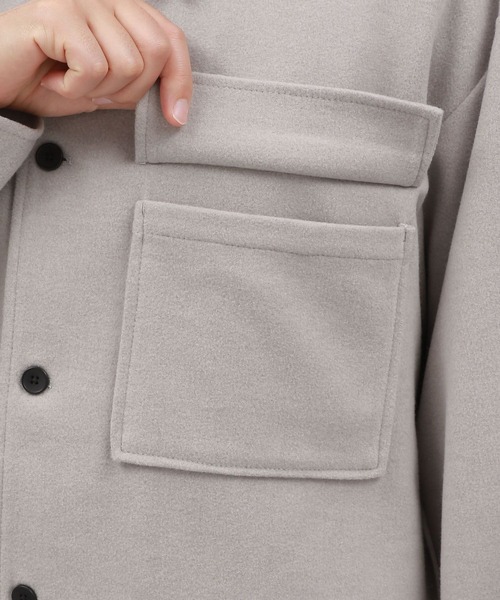 LAKOLE（ラコレ）の「ウーリーテックCPOシャツジャケット / 116725（ブルゾン・メンズ・ブラック/オフホワイト/ブラウン/グリーン・MEDIUM/LARGE/X-LARGE）」の5枚目の写真