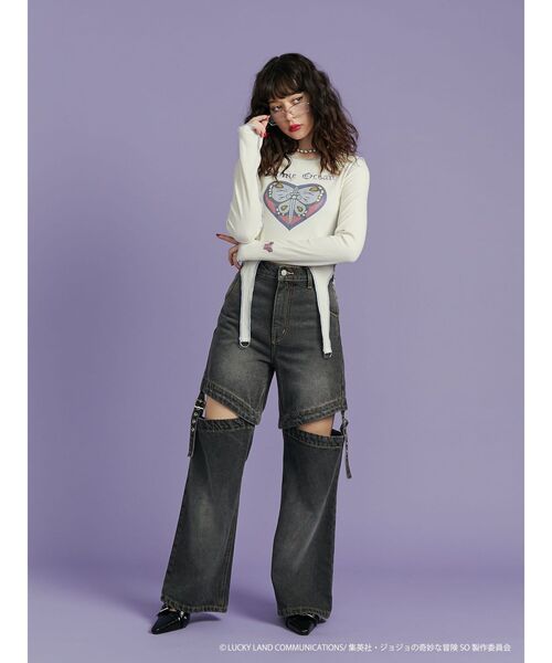 jouetie（ジュエティ）の「【ジョジョの奇妙な冒険 ストーンオーシャン】ガーターフィットTシャツ（Tシャツ/カットソー・レディース・ブラック/オフホワイト/ブルー・MEDIUM）」の21枚目の写真