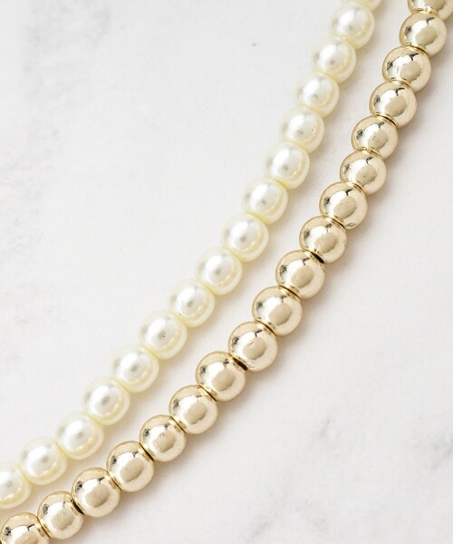 SHOO・LA・RUE(シューラルー)の「◆メッキ玉フェイクパールネックレス(ネックレス・レディース・シルバー/ゴールド・00)」の5枚目の写真